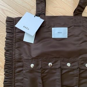 Kkco utility tote bag in chocolate brown. Large tote. Original price is $125